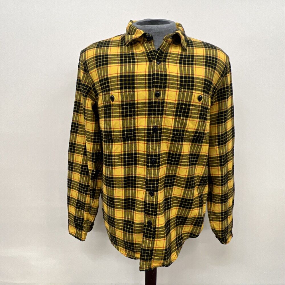 (3) J. Crew Mens Mid-Weight Flannel Shirt Plaid Button Down Slim Fit Large Chrty - Picture 4 of 16